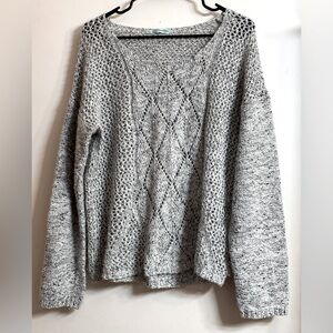 Womens Top Size XL Westport gray shimmer sweater maurices silver.